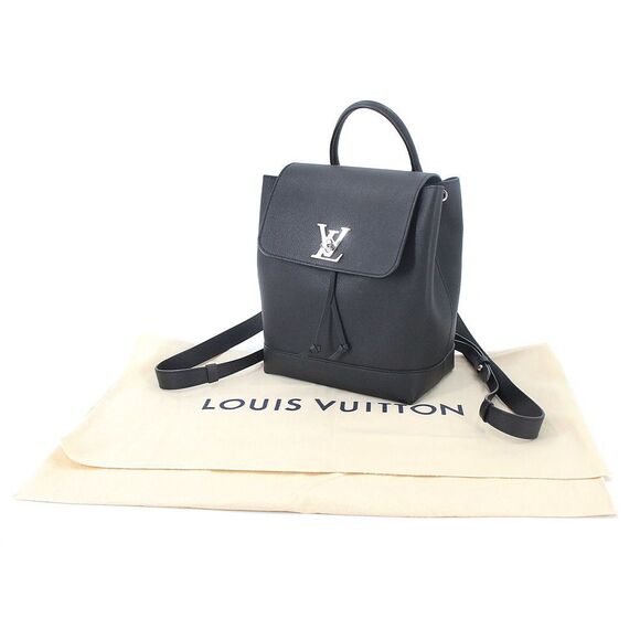 Louis Vuitton LockMe Backpack Rucksack Leather Noir - Picture 1 of 9